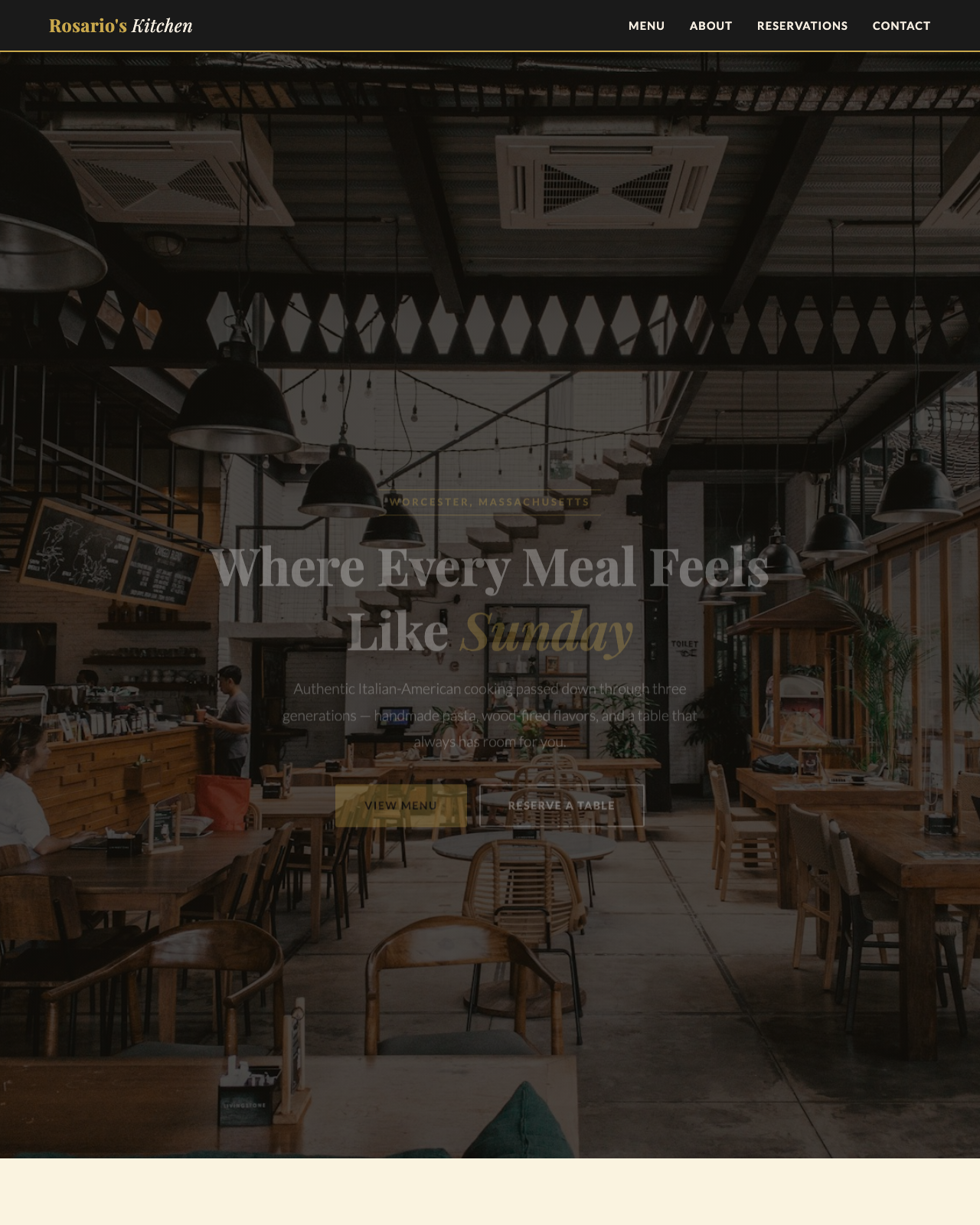 Rosario's Kitchen site preview